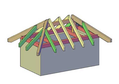 Как сделать вальмовую крышу
